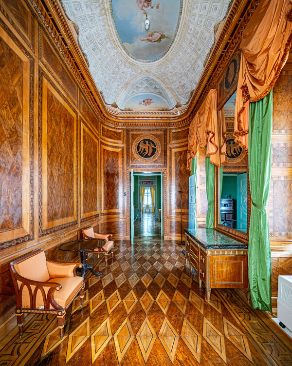 Marmorpalais, Schlafkabinett © SPSG / Kevin Mu Marmorpalais, Schlafkabinett