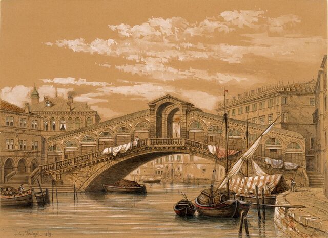 Julius Schlegel, Rialtobrücke in Venedig