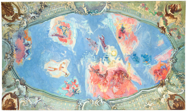 Heinrich von Luckner, design for the ceiling painting of the White Hall in the New Wing of Charlottenburg Palace, inscribed 1947 on the back, but presumably dating from 1957
