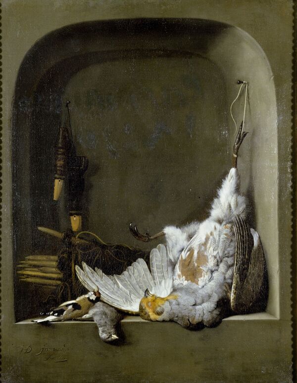 Gemälde „Erlegte Vögel“ von Hendrik de Fromantiou, 1666