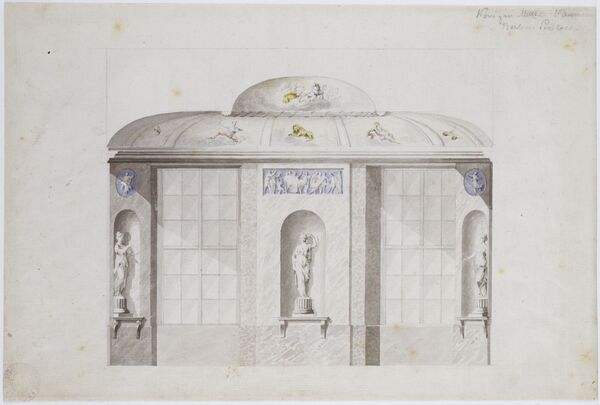 Königin Mutter Kammern im Berliner Schloss, Entwurf von Carl Gotthard Langhans, 1789-91