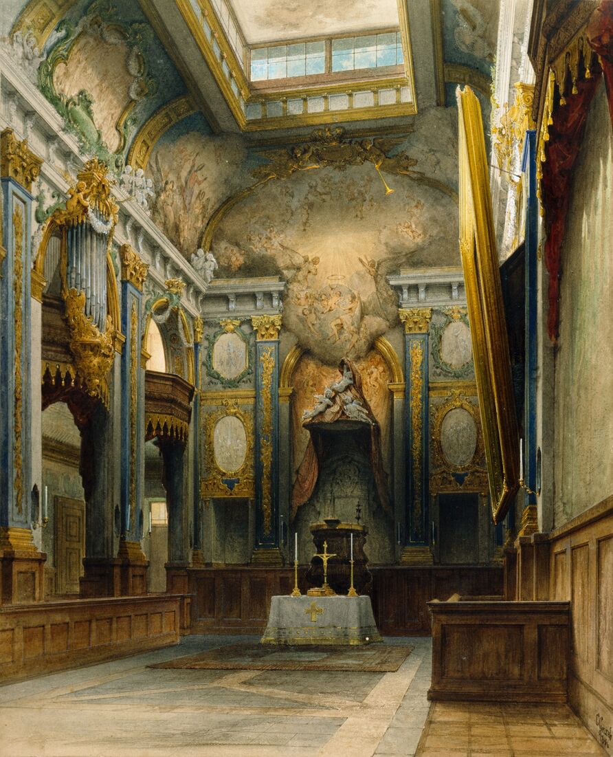 Carl Graeb: Schloss Charlottenburg, Kapelle, 1846, SPSG, GK II (5) 957