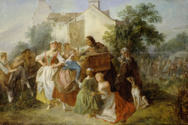 Der Guckkastenmann, Gemälde von Nicolas Lancret, 1742-1743