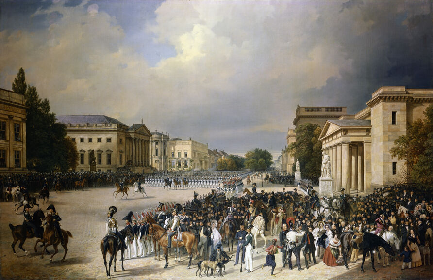 Franz Krüger: Parade Unter den Linden, 1839