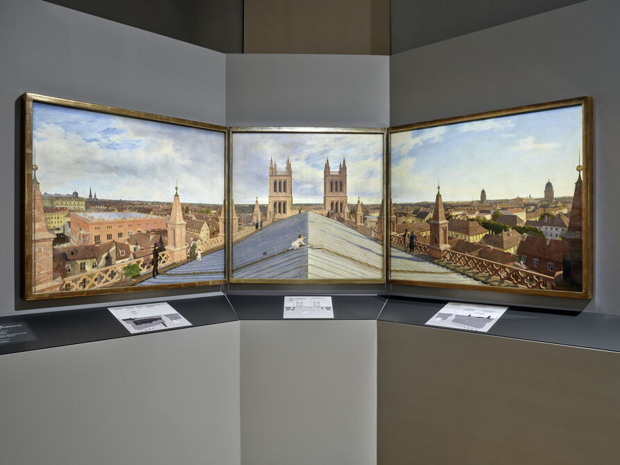 Eduard Gaertner: Panorama von Berlin I, in der Dauerausstellung im Neuen Flügel von Schloss Charlottenburg