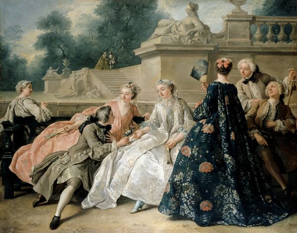 Gemälde „Die Liebeserklärung“ von Jean Francois de Troy, 1731