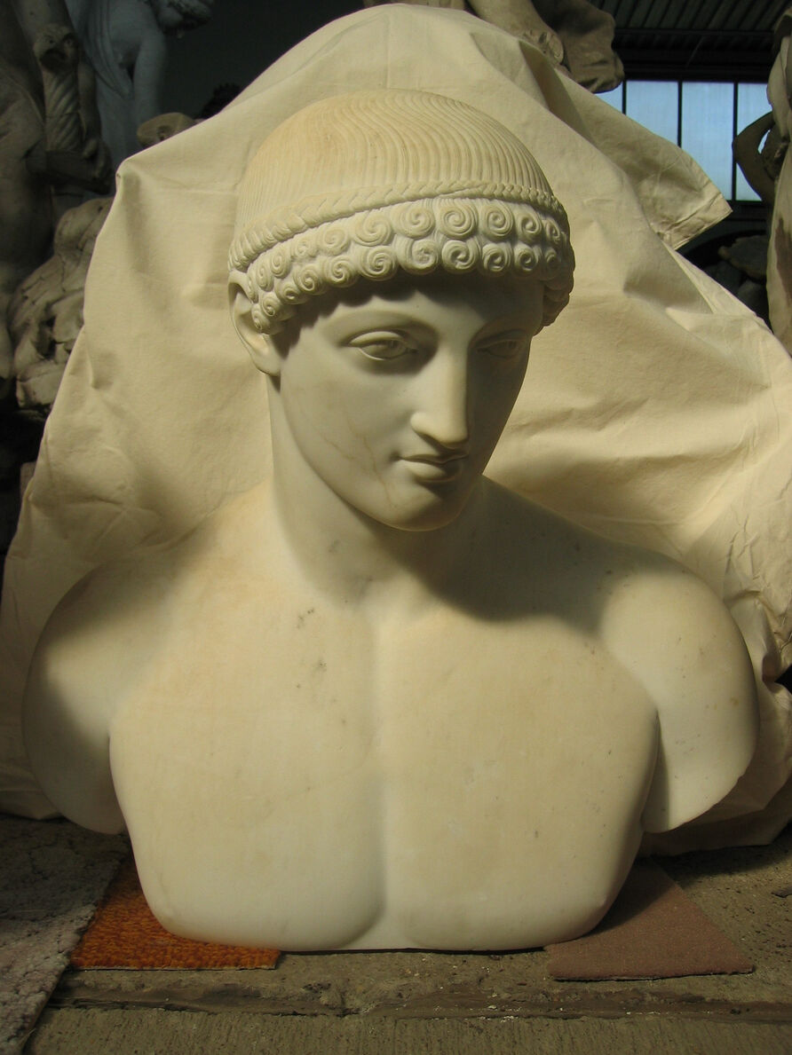 Unbekannt (Kopie nach griechischem Original): Büste eines jungen Athleten, Skulpt.slg. 2695. Diese Büste entstand im 18. Jahrhundert und geht auf ein griechisches Vorbild zurück.