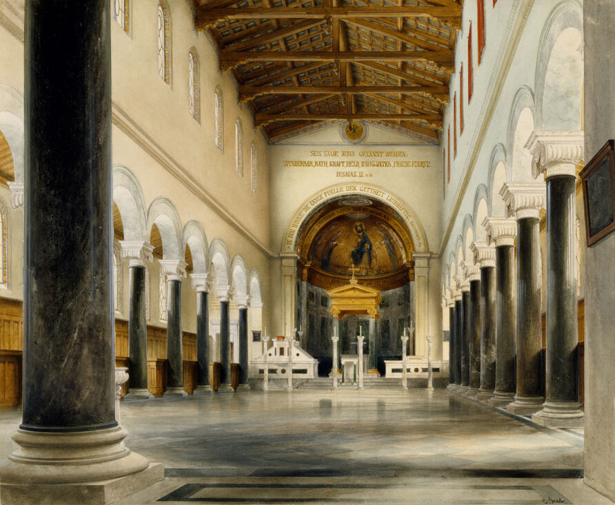 Carl Graeb: Inneres der Friedenskirche, wohl 1848, GK II (5) 986