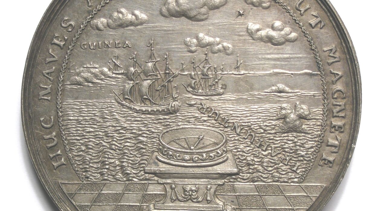 Medaille auf den Beginn der brandenburgischen Schifffahrt an die Küste Westafrikas 1681