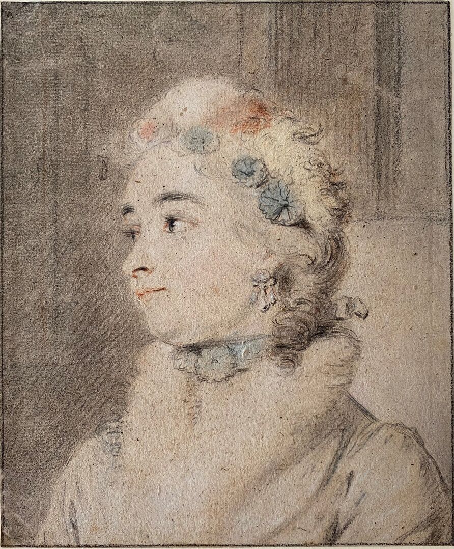 Georg Friedrich Schmidt: Die Tänzerin Barbara Campanini, genannt Barbarina, um 1745. Pastellkreiden auf Papier, 17,5 x 14,4 cm