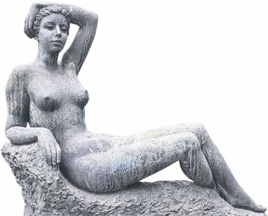 Fritz Huf: Ruhende Frau, Bronze, 1923