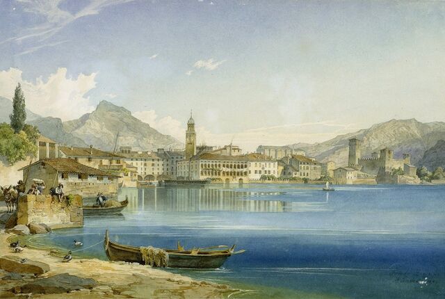 Friedrich Zeiss: Riva am Garda-See, 1849