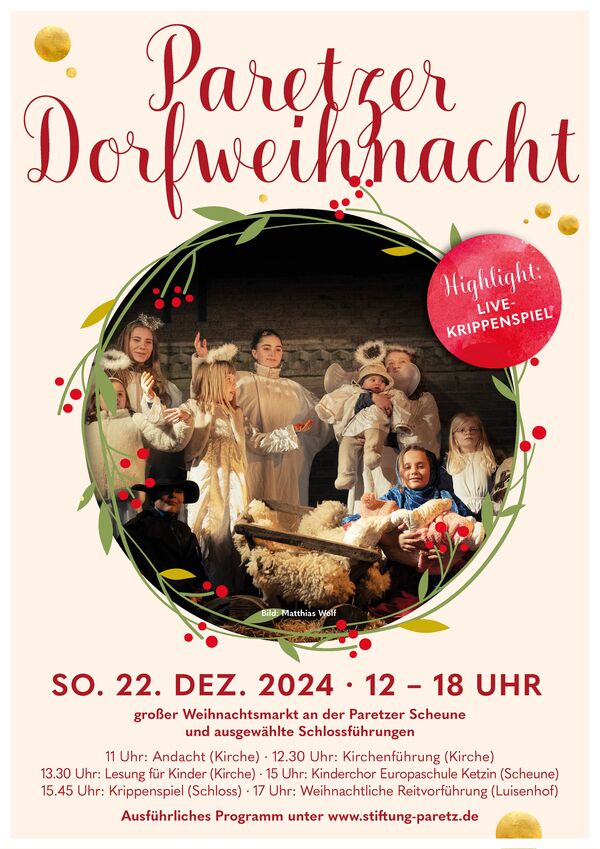 Plakat zur Paretzer Dorfweihnacht