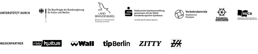 Logos der Förderer und Partner der Ausstellung „Potsdamer Konferenz 1945 – Die Neuordnung der Welt“