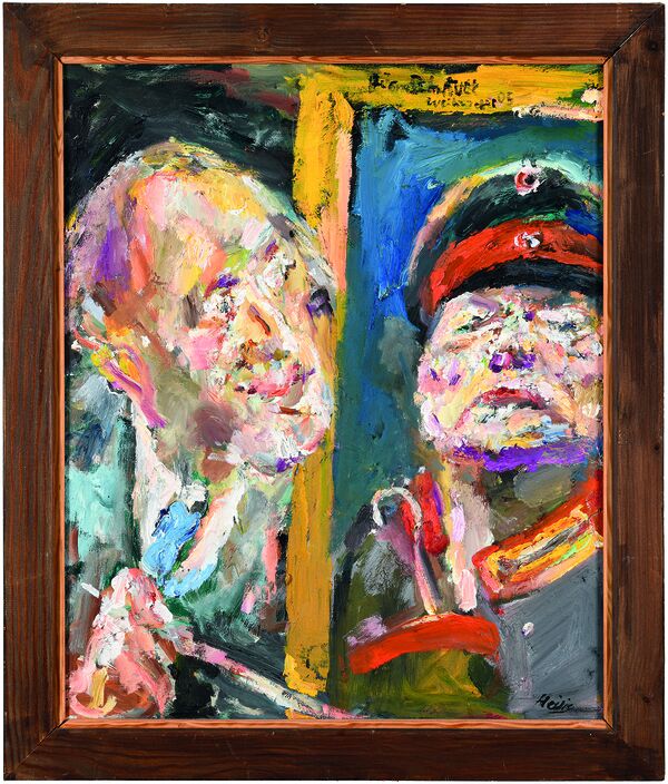 Bernhard Heisig, Heinrich Mann – Der Untertan, (kein Jahr), Öl auf Leinwand, 60 x 50 cm. Foto: 360degrees.art Bernhard Heisig, Heinrich Mann – Der Untertan, (kein Jahr), Öl auf Leinwand, 60 x 50 cm