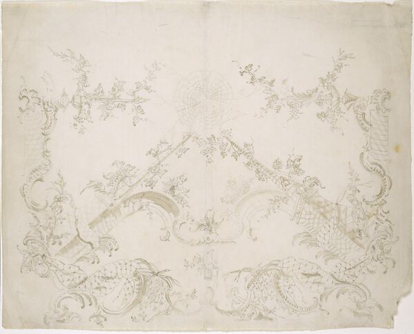 Entwurf für die Decke des Konzertzimmers im Schloss Sanssouci von Johann August Nahl dem Älteren, um 1746