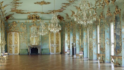 Blick in die prunkvolle Goldene Galerie im Neuen Flügel, Schloss Charlottenburg