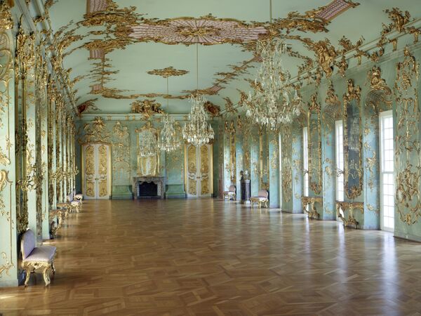 Blick in die prunkvolle Goldene Galerie im Neuen Flügel, Schloss Charlottenburg