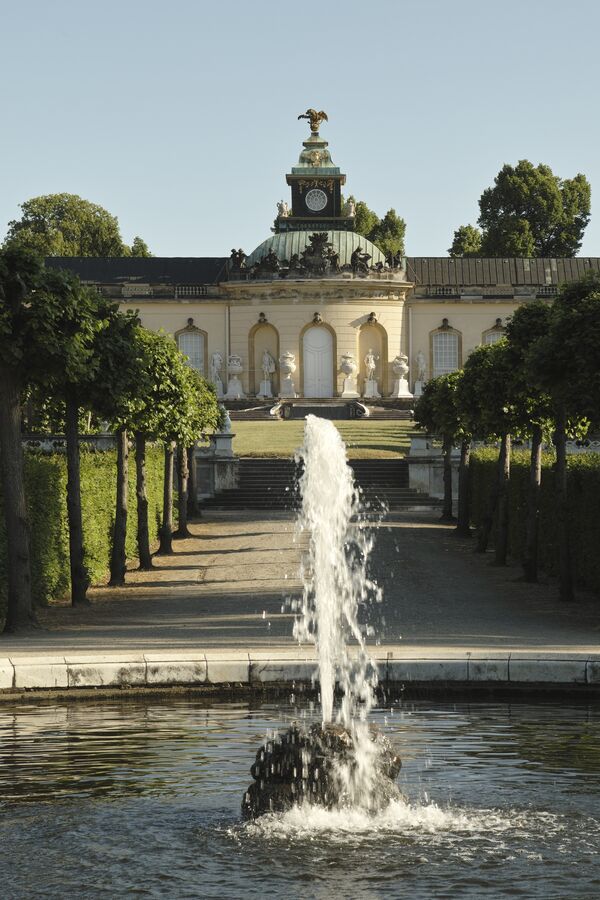 Bildergalerie von Sanssouci, Blick vom Fontänenbecken