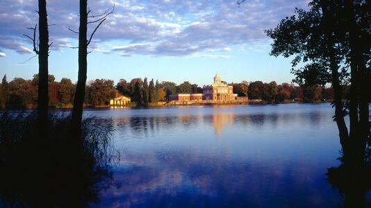 Neuer Garten, Marmorpalais, Blick über den See