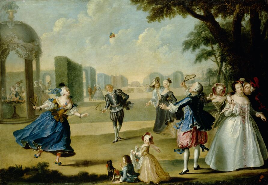 Anna Dorothea von Lisiewska: Das Federballspiel, 1741