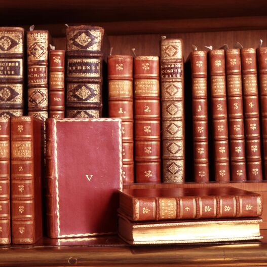 Bücher aus der Bibliothek Friedrichs des Großen im Schloss Sanssouci