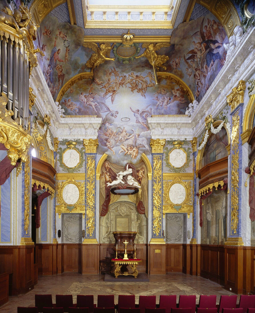 Kapelle in Schloss Charlottenburg, Blick auf die Altarwand