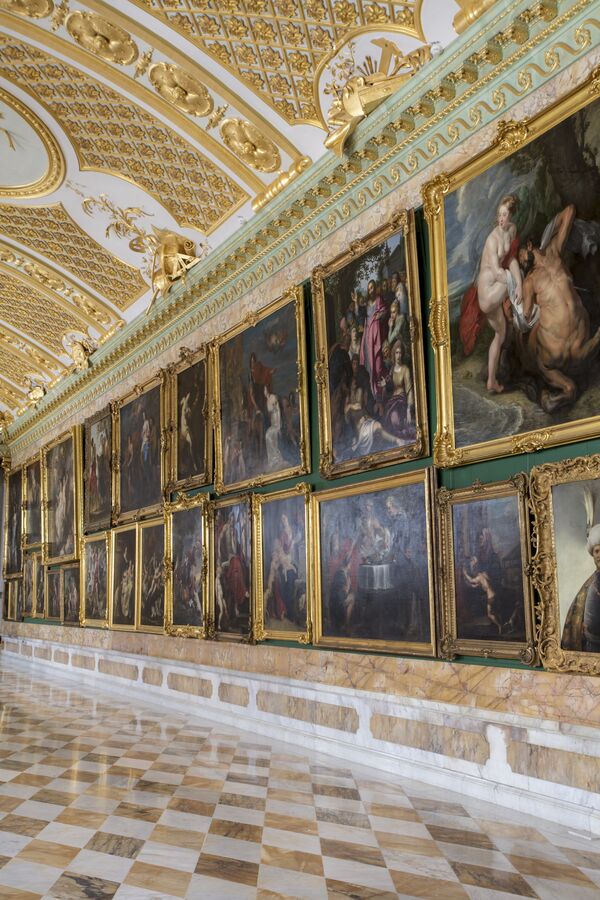 Innenaufnahme der Bildergalerie im Park Sanssouci 