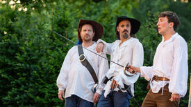 Theater Poetenpack, Die drei Musketiere – Stefan Wilde, Nikolai Arnold, Max Kroll © Marcus Lieberenz Die drei Musketiere
