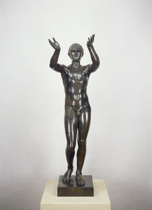 Bronzestatue eines jungen Mannes (sog. „Betender Knabe“), Ende 4./Anfang 3. Jh. v. Chr.