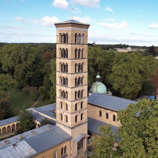 Luftaufnahme: Restaurierter Campanile