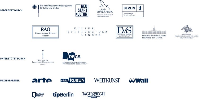 Logos der Förderer und Partner der Ausstellung „Antoine Watteau“