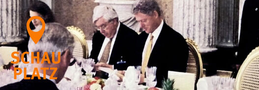 Schauplatz der Geschichte | Schloss Sanssouci / 1998 | Ein Tabubruch – Das Diner für den US-Präsidenten Bill Clinton