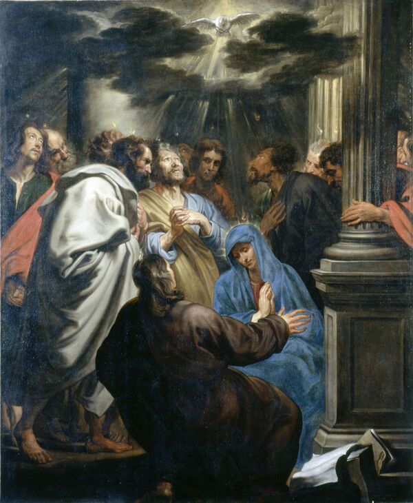 Gemälde „Die Ausgießung des Heiligen Geistes“ von Anton van Dyck, um 1618-20