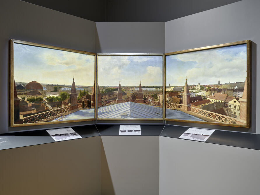 Eduard Gaertner: Panorama von Berlin II, in der Dauerausstellung im Neuen Flügel von Schloss Charlottenburg