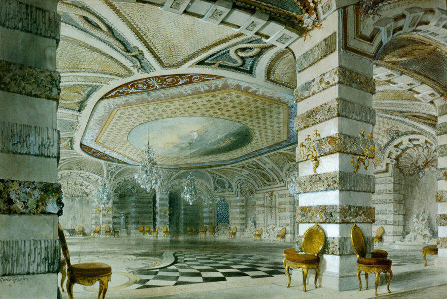 Carl Graeb: Grottensaal im Neuen Palais, 1853, SPSG, GK II (5) 983