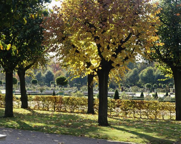 Parkansicht des Schlossgarten Charlottenburg im Herbst