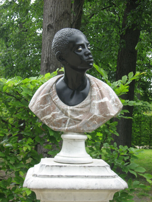 Sanssouci Park, First Circle, bust, Roland Will, copy (1992-1997) after the portrait of an African man, 17th or 1st half of 18th century