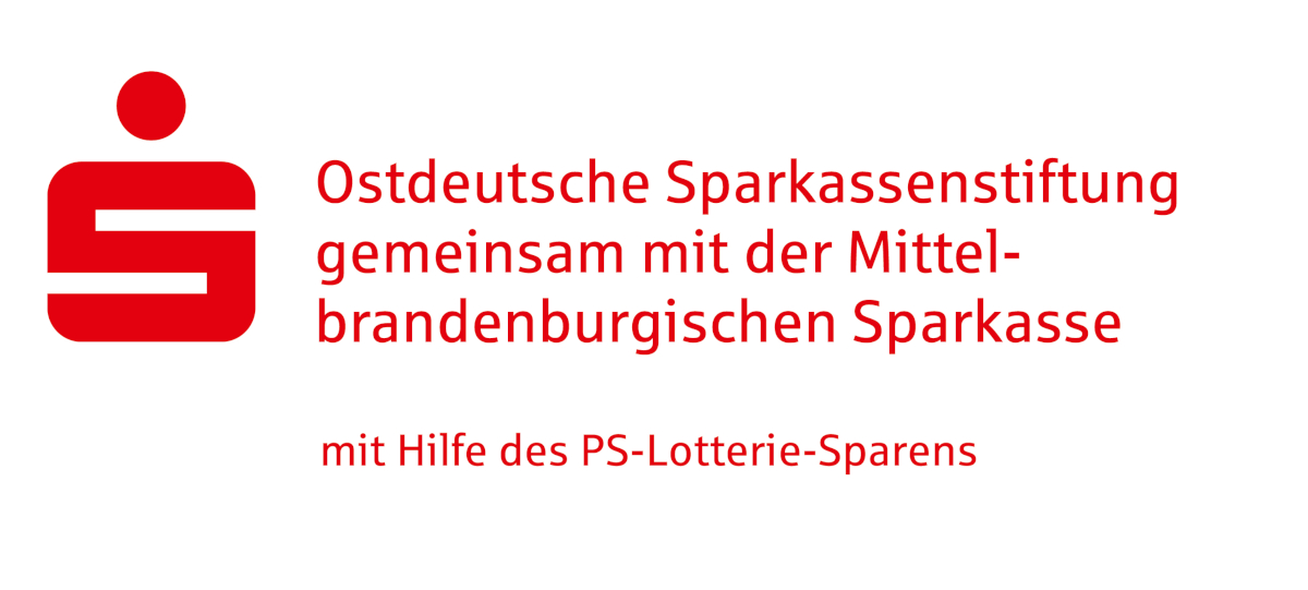 Logo: Ostdeutsche Sparkassenstiftung gemeinsam mit der Mittelbrandenburgischen Sparkasse mit Hilfe des PS-Lotterie_Sparens